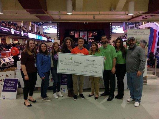 Preferred Care at Home partnering with Relay for Life at a Westchester Knicks event.