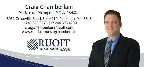 Craig Chamberlain - Ruoff Home Mortgage