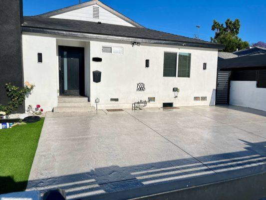 A completed driveway remodel.