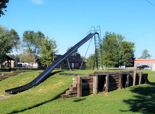 extended slide with tunnels