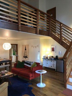 Living Room with the new stair!