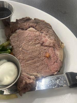 This is the second time they brought out a piece of rare prime rib