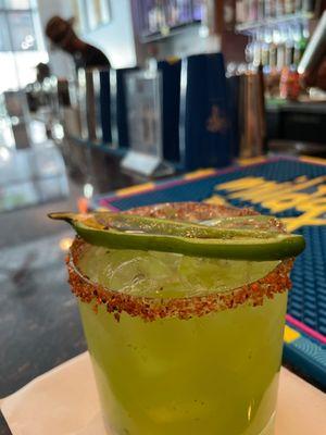 Jalapeño on fire / jalapeño margarita