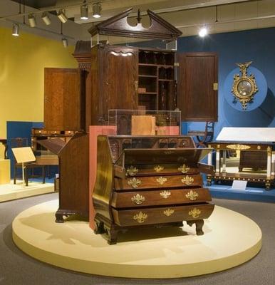 A glimpse of the "Into the Woods: Crafting Early American Furniture" exhibition.