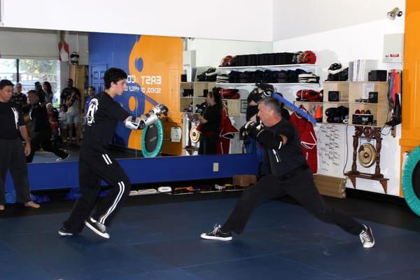 Brice and Mr. Haas demonstrating Pekiti Largo sparring progression.