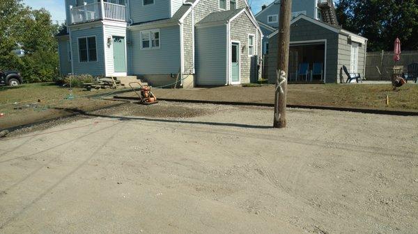 New stone driveway preparation