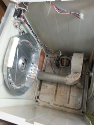 Replacing a heater coil on a dryer that stoped heating ..