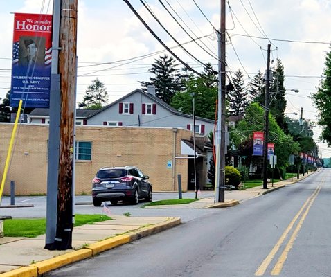 Atglen Borough -- Banners honoring veterans, lining the street!