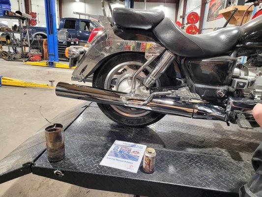 New Exhaust on this Honda motorcycle