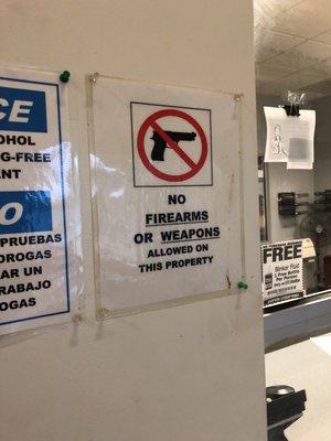 What, no guns allowed?  How can you make customer service more important without the threat of a loaded firearm.