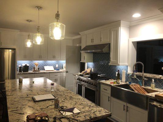 Remodeled kitchen w/ Empire electric installing all the lights, plugs and appliances.