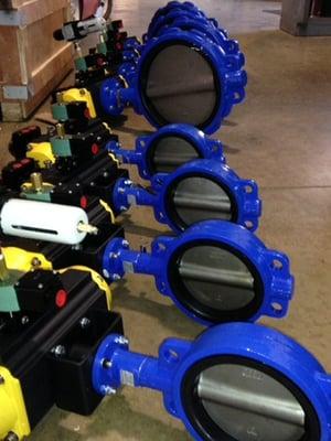 Butterfly valve assemblies