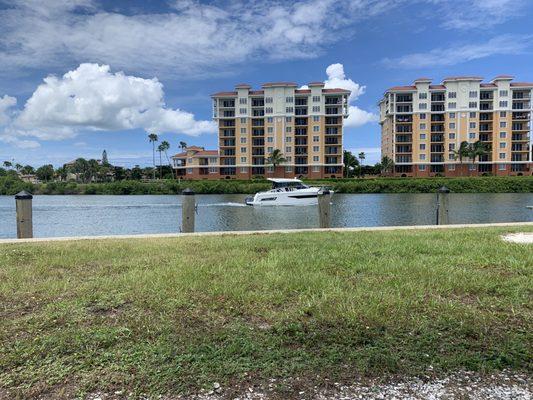 Boating on the intracoastal waterway in Venice