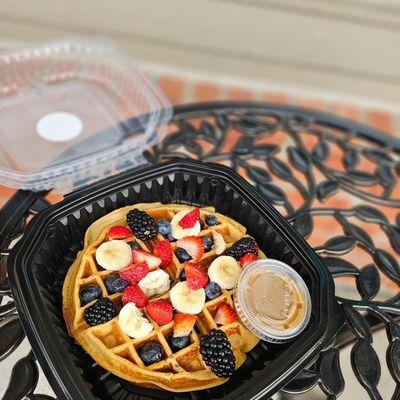 Loaded protein waffles 43 grams of protein !