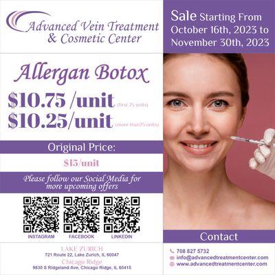 Grand Sale on Botox by Allergan - valid from the 16th of October to 30th of November 2023