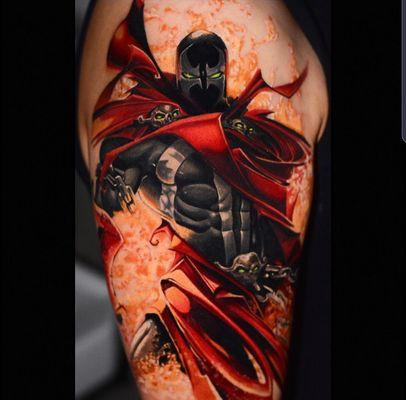 Spawn tattoo by Ben Ochoa