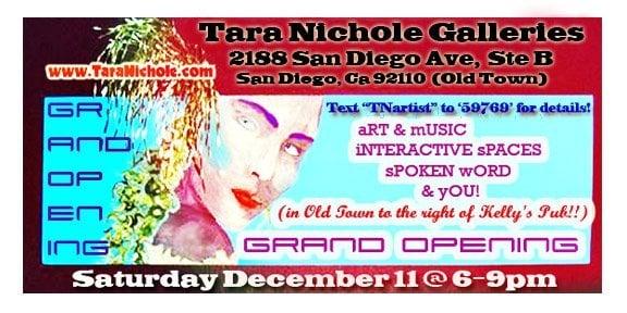 The Dreamer's Venue flyer @ Tara Nichole Galleries, (619) 398-5022, 2188 San Diego Ave, Ste B, San Diego, CA