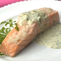 Wild Caught Salmon with fresh dill sauce