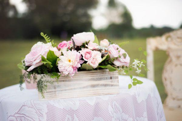 Wedding Flower Centerpiece for Farm Wedding