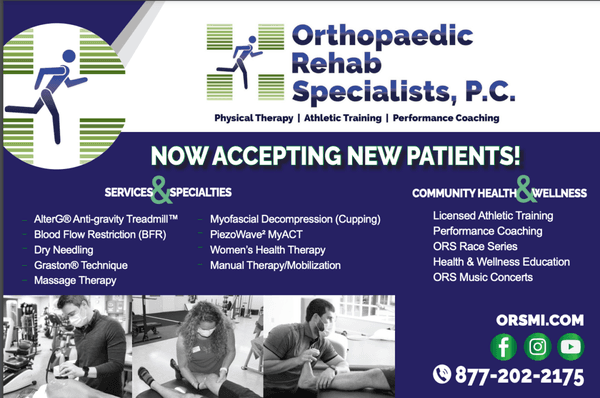 Orthoapedic Rehab Specialists Physical Therapy serving West Lansing and Grand Ledge

8741 W. Saginaw Hwy.
Lansing, MI 48917
(Broadbent)