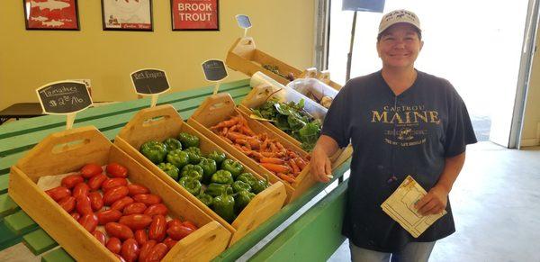 A wide variety of in-season produce - all raised without chemical fertilizers and sprays!