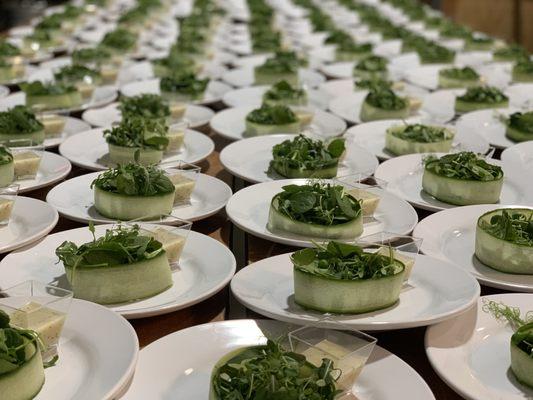 Plating a delicious salad