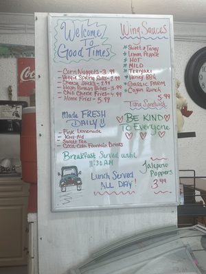 Sides menu