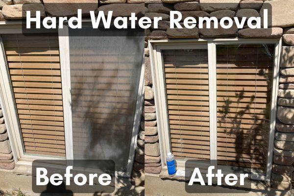 We can restore your windows to their former glory! Hard water not only destroys your window, it destroys your view as well.