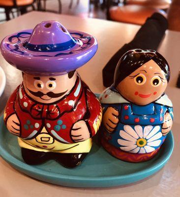 There salt and pepper shakers from Mexico.