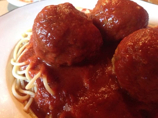 Homemade meatballs and sauce served over pasta. Well made and very hardy portions.