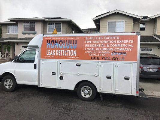 Recent Truck Panel Graphic for Honolulu Leak Detection came out great.