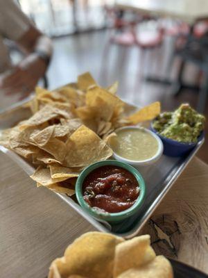 Three Amigos. I couldn't get flour chips this time.