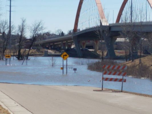 Water over the road