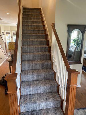 Carpet on stairs