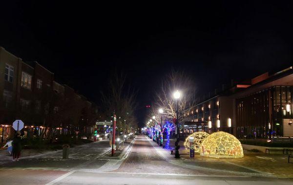 Looking down Monon St. in Downtown Carmel