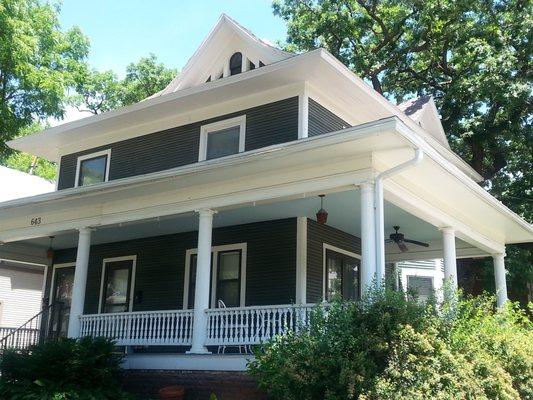 Great wrap around porch.  I did several projects on this 2  1/2 story Four Square home.