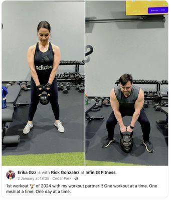 It's always fun to watch couples crush their fitness goals! ‍‍