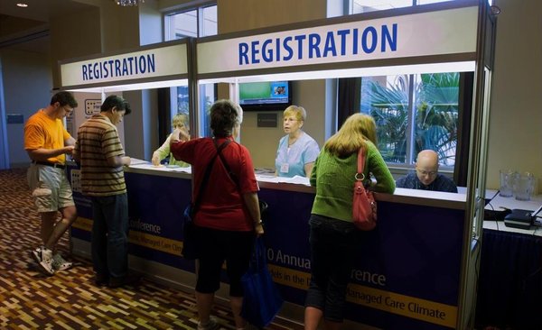 Registration Desk for an Event