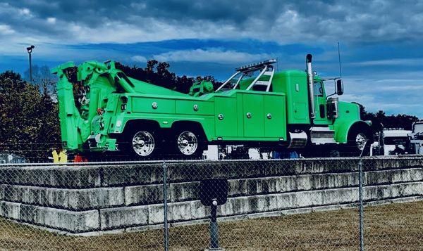 Wrecker on display that is for sale.