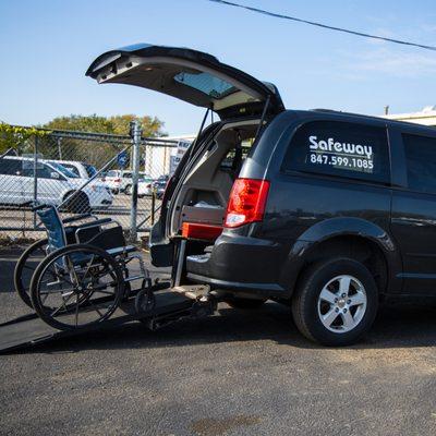 A snapshot of one of our wheelchair accommodating vans.