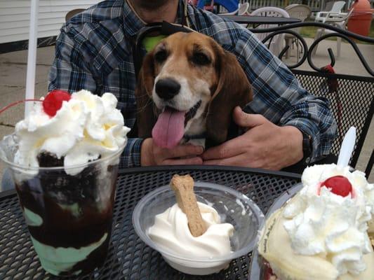 Eeny, meeny, miny, moe -- which sundae will Chappy choose?