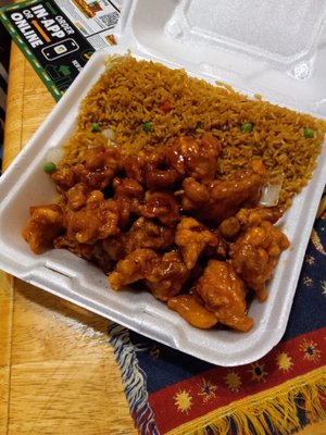 General Tso's Chicken and Fried rice 10/10 as usual!