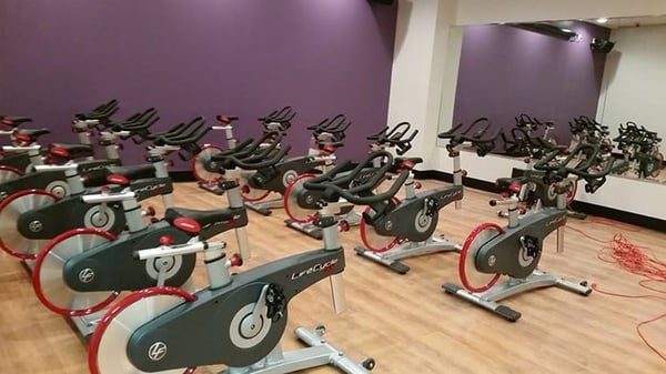 Spin bikes in the Multipurpose Studio