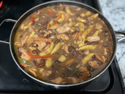 salmon stew peas