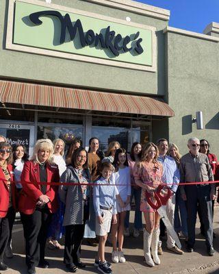 Monkee's of Amarillo Store Exterior at Grand Opening ribbon cutting