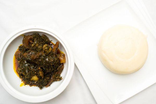 native soup and eba ready to be delivered to your doorstep.