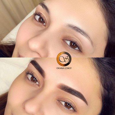 Ombré shading style eyebrows