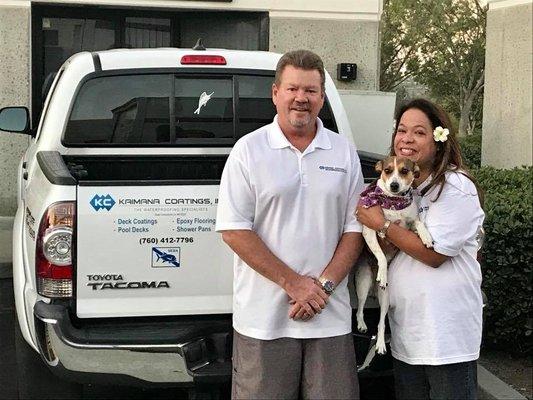 Owners Norman and Noni Clayton, along with our Director of First Impressions, Lani Moo Clayton.