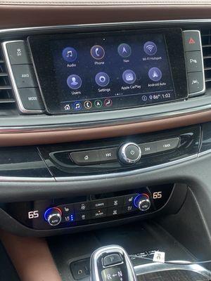 This is my new Buick enclave it's all automatic and touch buttons it's all so updated nothing is old about this car.