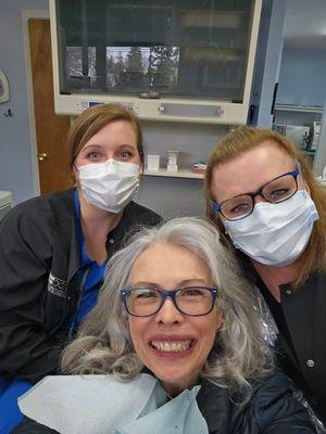 Dr. Courtney Regan, behind me and Ellen alongside w/glasses